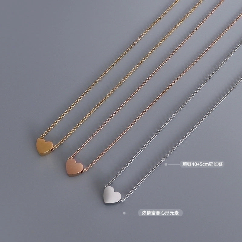 Heart 304 Stainless Steel 18K Gold Plated Plating Necklace