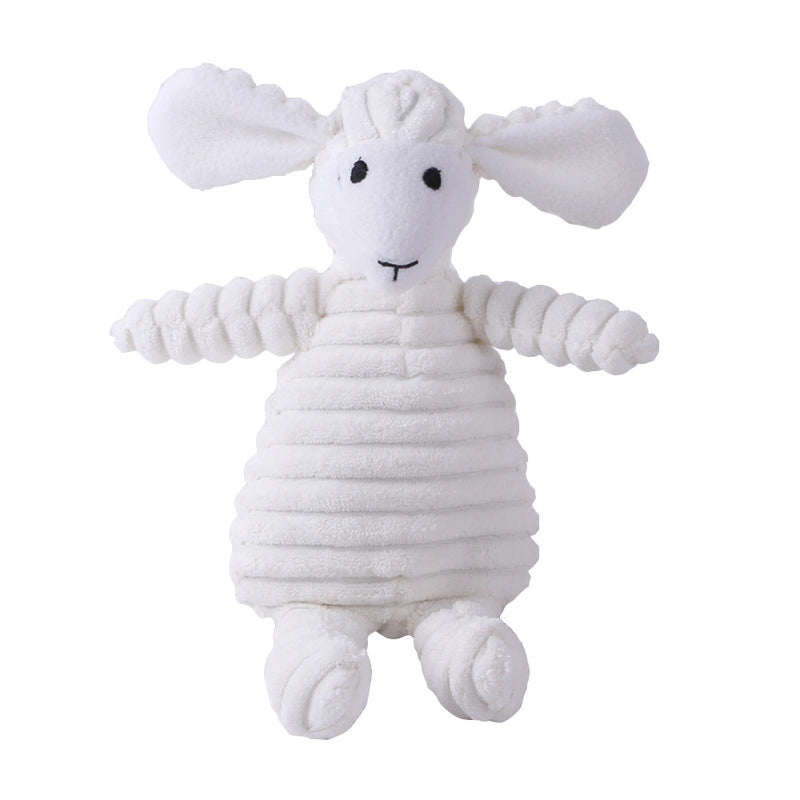 Cute Dog Teething Corduroy Sounding Plush Toy