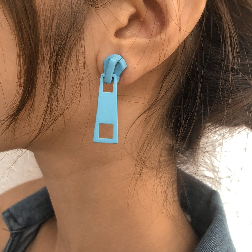 Zipper Stud Earring