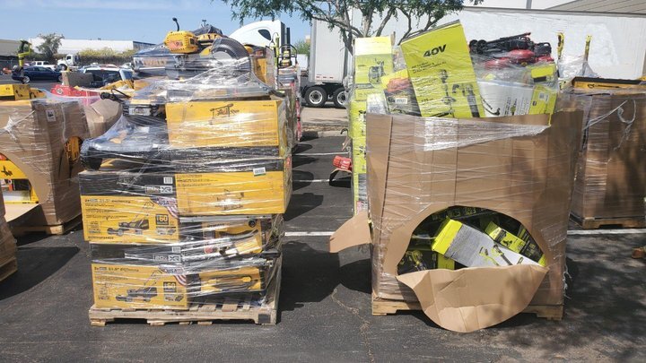 🎁2025  Amazon Customer Returns Tool Pallets Online⭐Buy 7 FOOT TALL “MONSTER” PALLETS Online