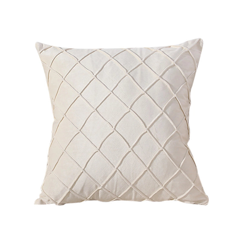 Embroidered Daisy Floral Pillow Case Light Luxury Pastoral Style Homestay Wear Bay Window Pillow Cushion Detachable And Washable Square Pillow