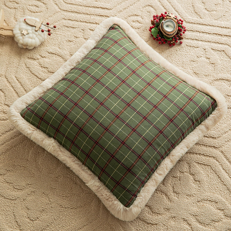 Elegant Plaid Polyester Throw Pillow Pillow Cases Couch & Sofa Decor