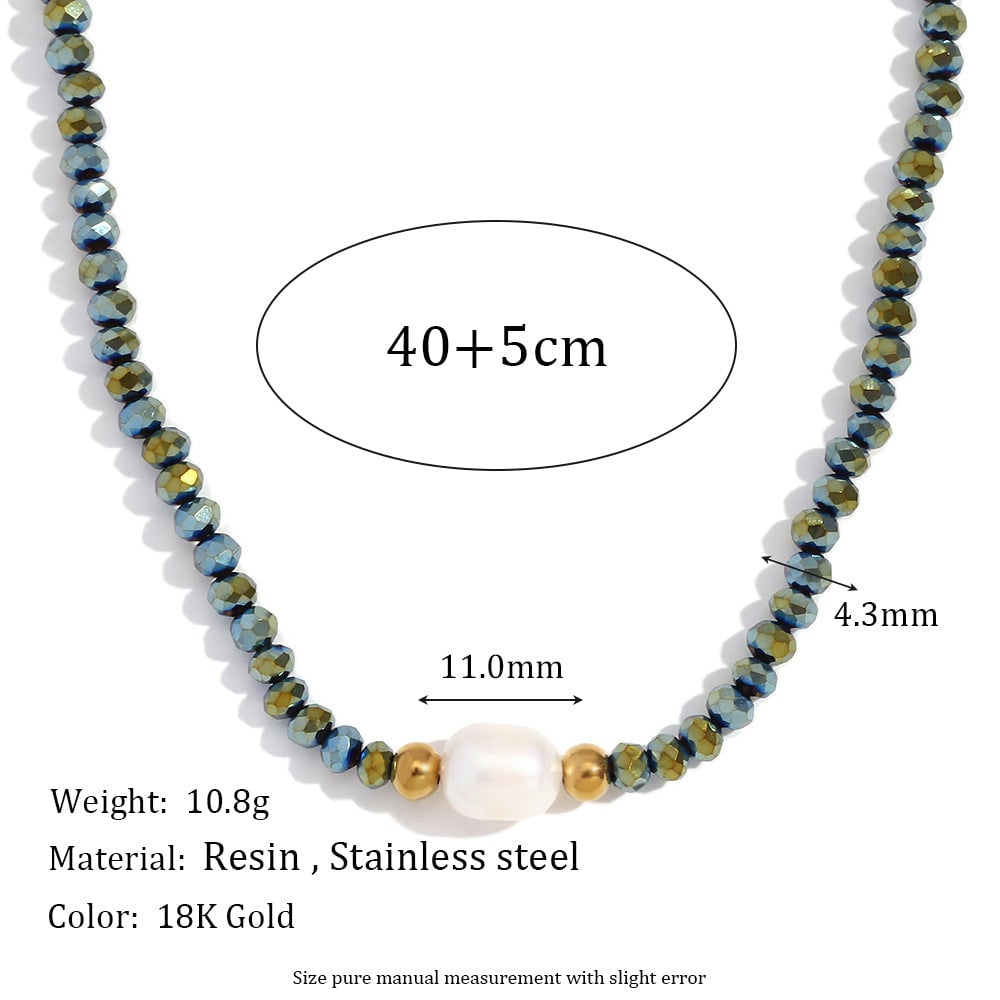 Fashion Round Circle Geometric Stainless Steel Electroplating Necklaces