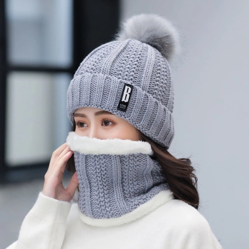 Women's Minimalist Color Block Eaveless Wool Cap