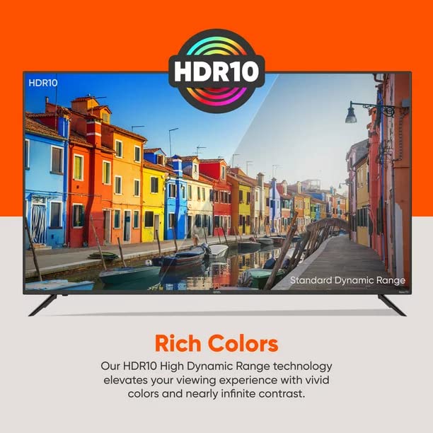 ONN Televisión 75 Clase 4K UHD (2160P) LED Smart TV HDR (100044717) Compatible con Netflix. Hulu. Prime Video y más Plataformas de Stream (Reacondicionado)