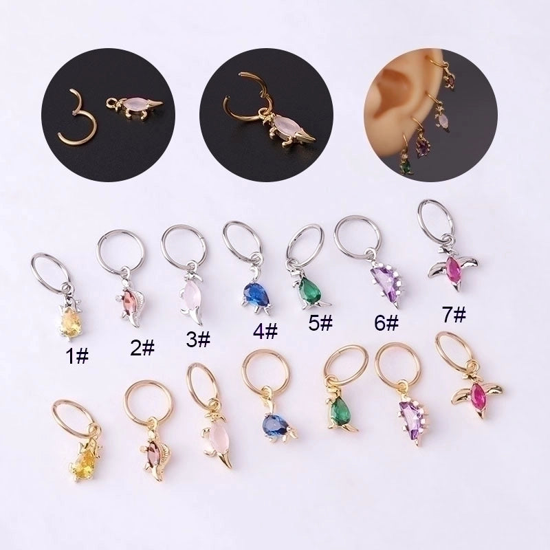Ear Cartilage Rings & Studs Fashion Animal 316L Stainless Steel  Copper Plating