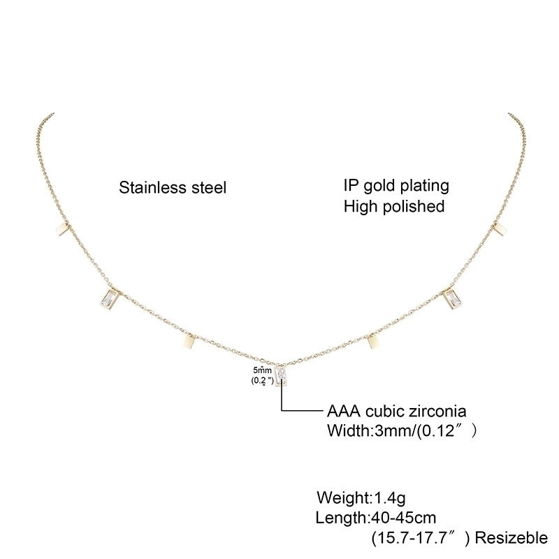 Minimalist Heart Shape 201 Stainless Steel Plating Stainless Steel Necklaces