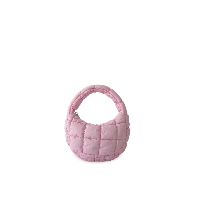 Women's Small Nylon Solid Color Basic Zipper Cloud Shape Bag