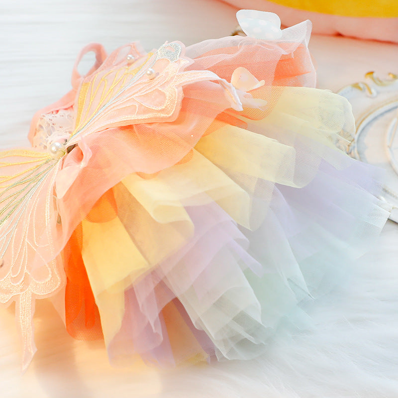 Butterfly Decor Sweet Dog Cat Lace Dress