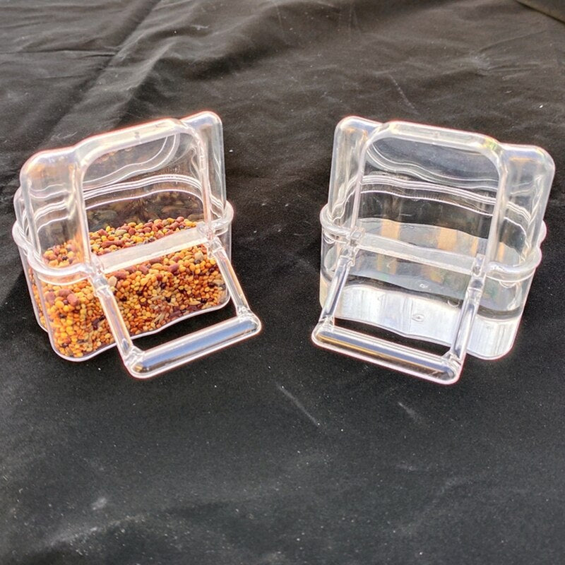 Transparent Cage Cups for Bird Feeder