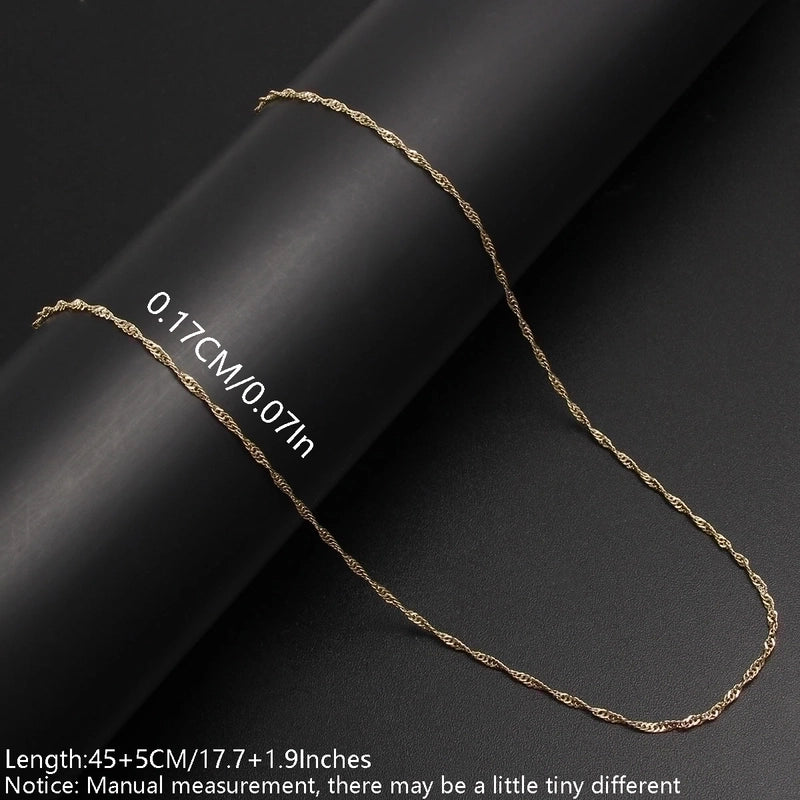 Minimalist Solid Color 304 Stainless Steel Gold Plated Necklace