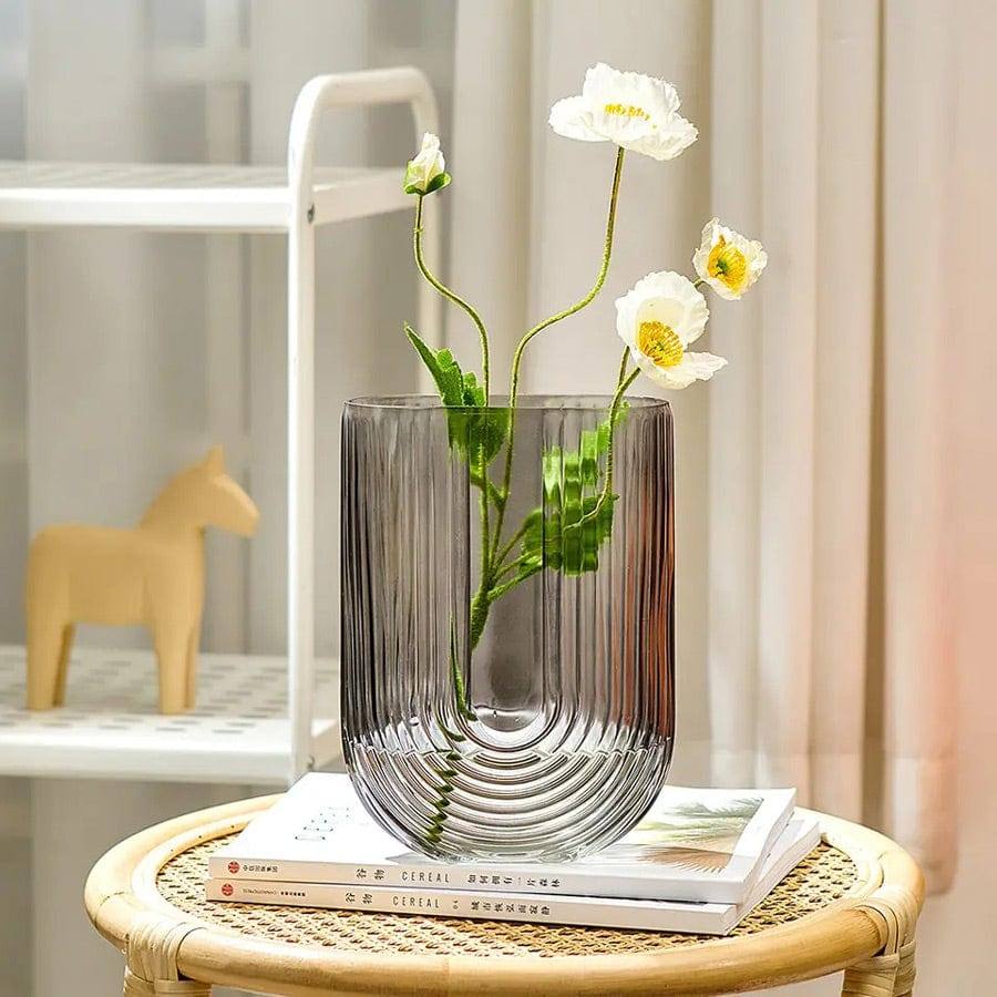 Arch Glass Vase Small - Smoke