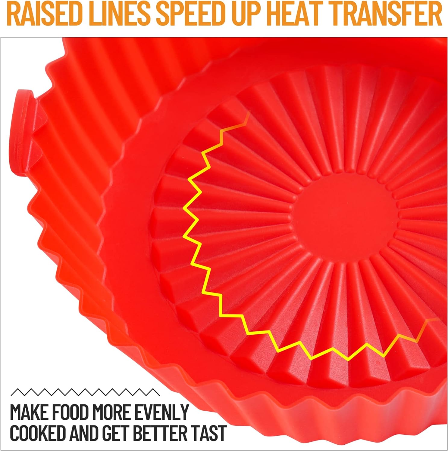 Air Fryer Silicone Baking Tray Pot. Air Fryer Oven Accessories