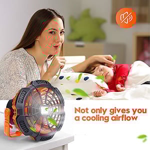 💥Promotion 49% OFF🔥Portable Camping Fan with LED Lantern🔥BUY 2 Free Shipping