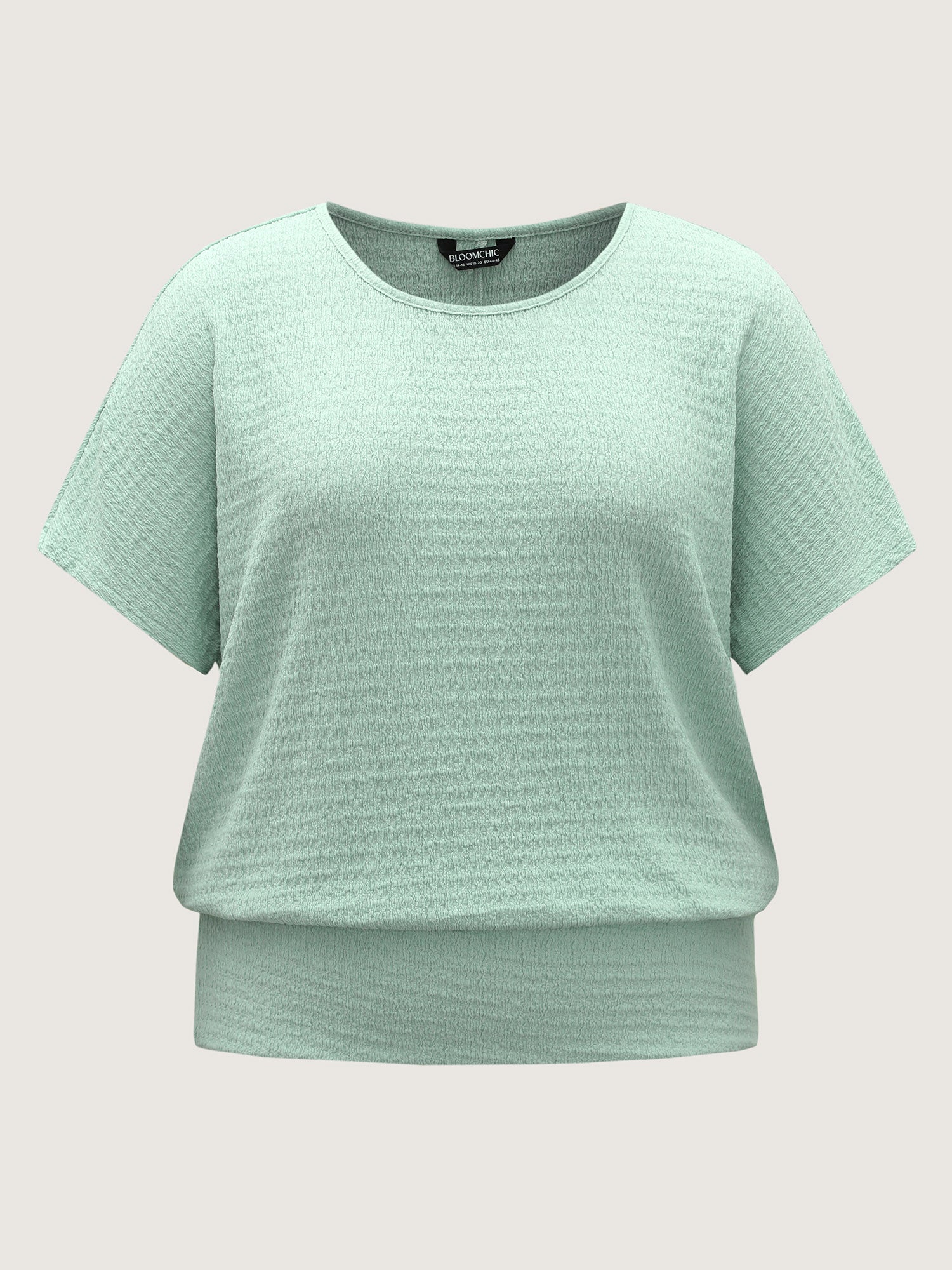 Textured Relaxed Fit Dolman Sleeve T-Shirt
