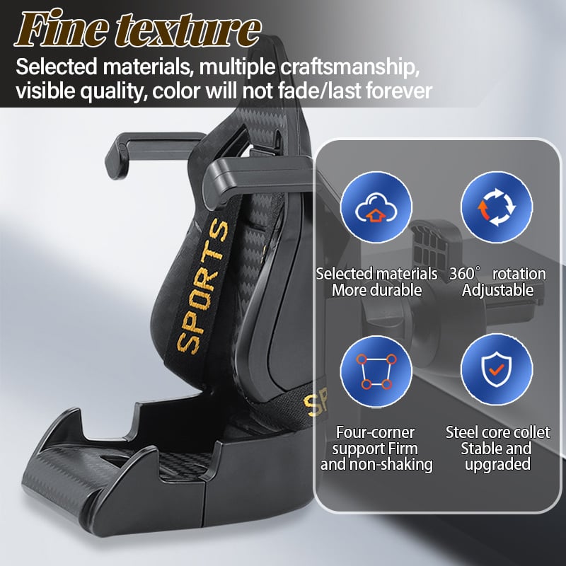 Carbon Fiber Sports Car Seat Phone Holder