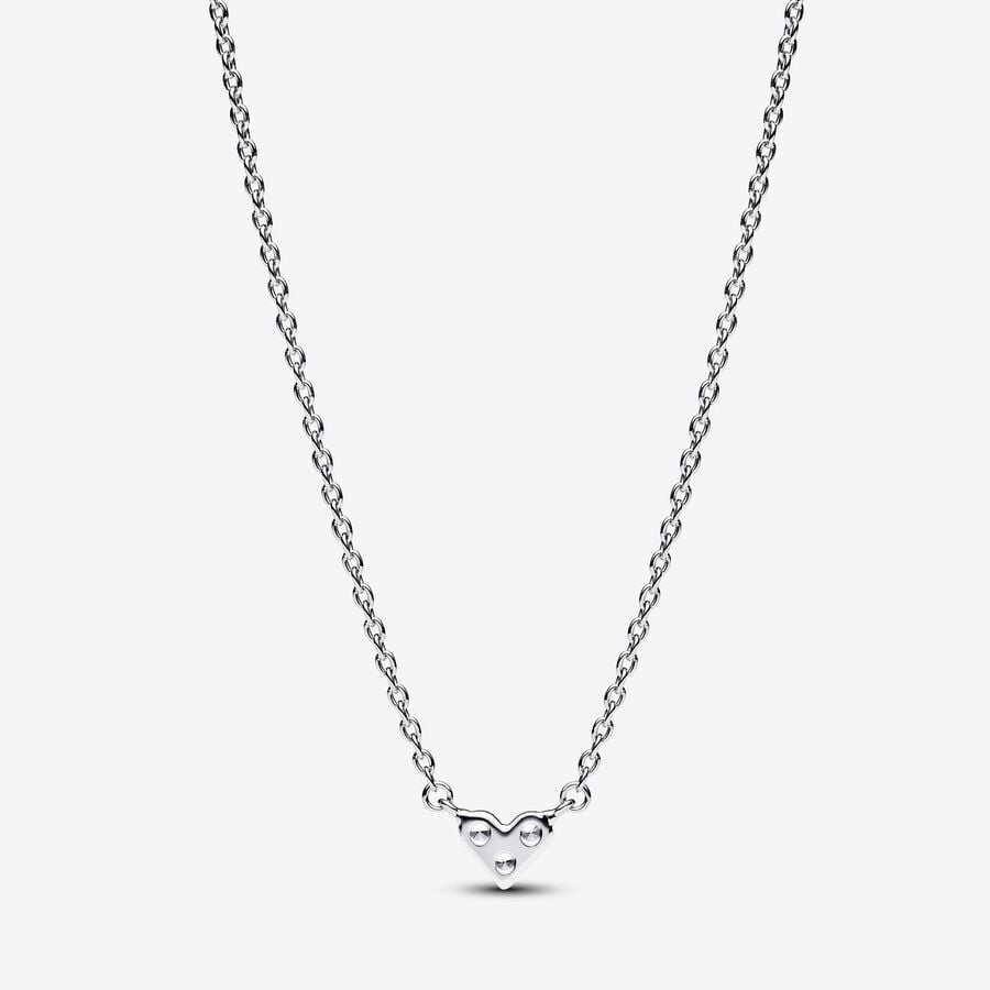 Triple Stone Heart Collier Pandora Necklace