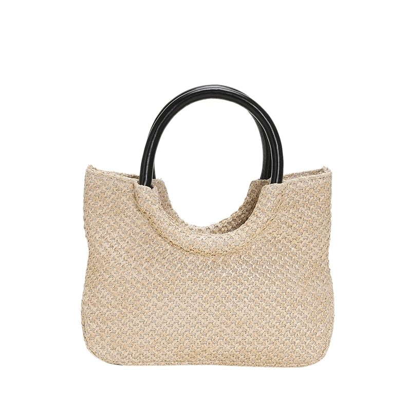 Women's All Seasons Straw Fashion Clutch Bag Tote Bag
