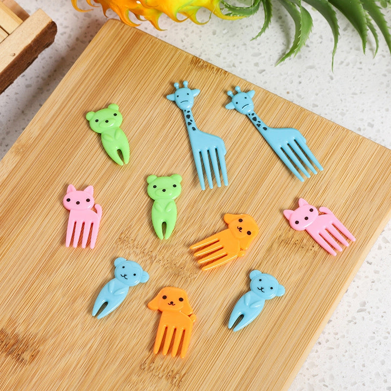 New Cartoon Fruit Fork  Mini Fruit Sign Hot Children Fruit Fork