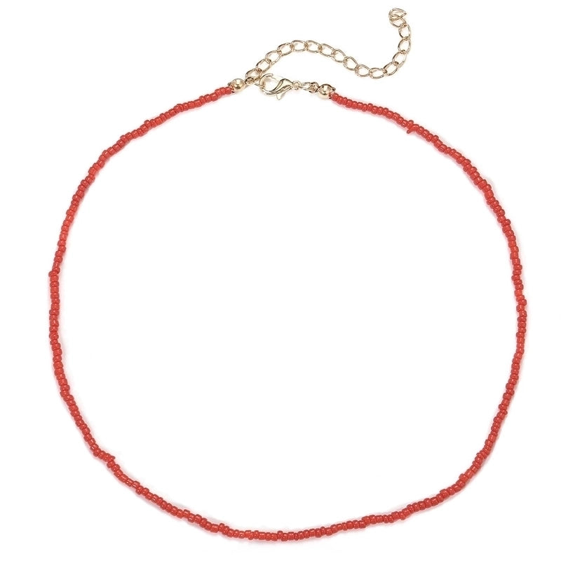 12 Pieces Minimalist Geometric Beaded Inlaid Pearls Women's Necklace