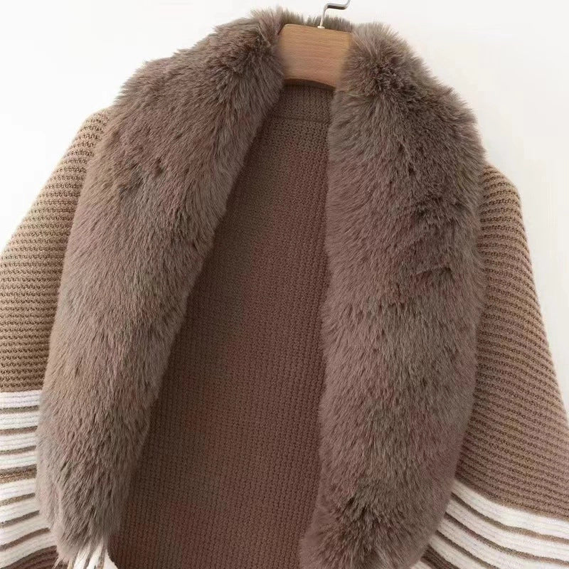 Women's Streetwear Stripe Polyester Tassel Shawl