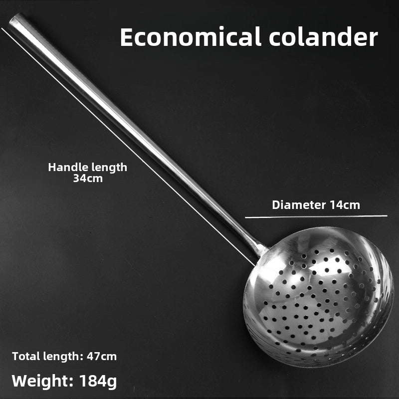 Stainless Steel Spatula Hotel Chef Special Cooking Spoon Home Cooking Spoon Long Handle Large Commercial Porridge Spoon Serving Spoon