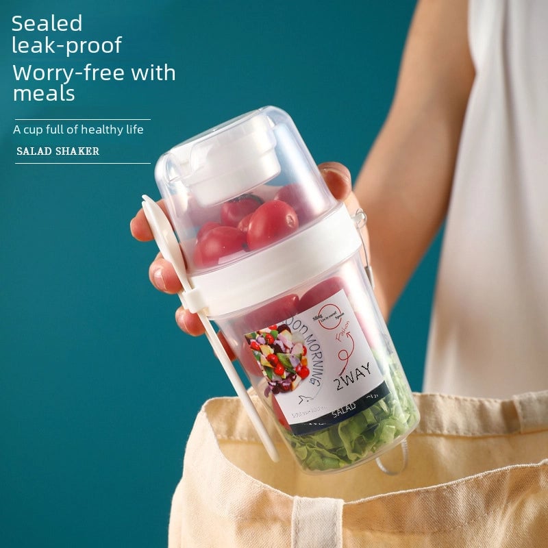 Net Red Salad Cup Light Food Fat Reduction Portable Cup Fruit Oatmeal Yogurt Cup Breakfast Salad Cup Fitness Salad Cup
