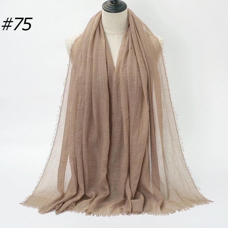 20 Pieces Fashion Solid Color Cotton Pashmina Scarves