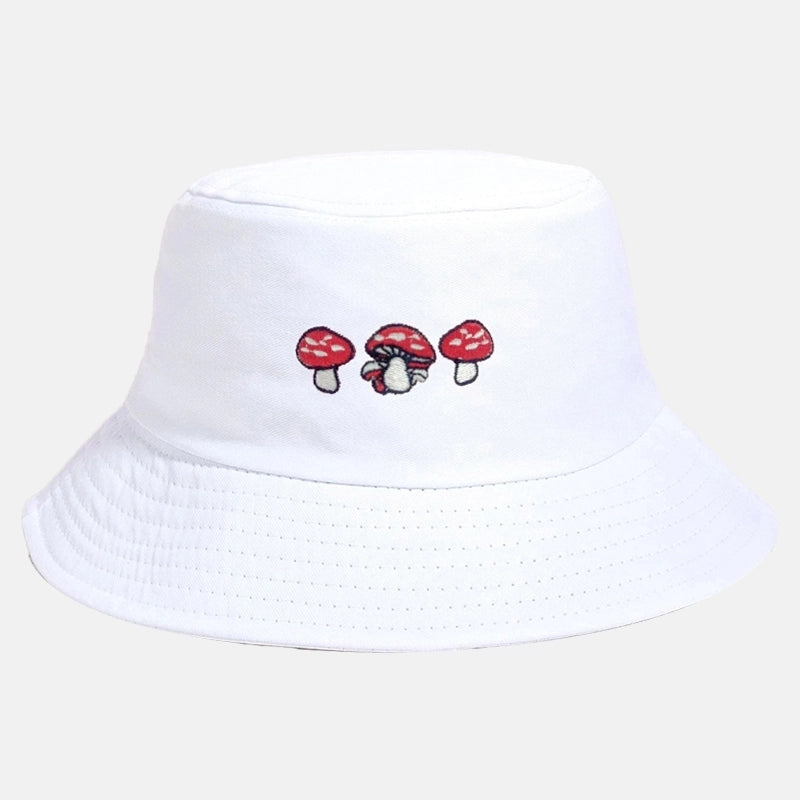 Unisex Basic Minimalist Mushroom Curved Eaves Bucket Hat