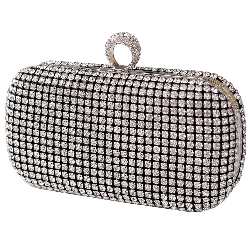 Silver Black Gold Polyester Solid Color Oval Evening Bags