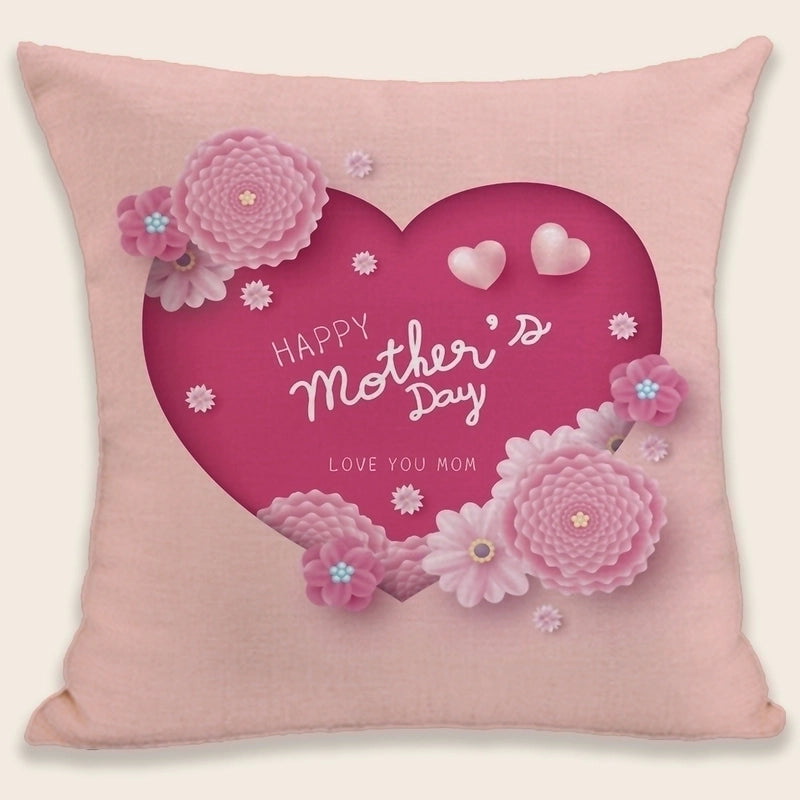 Mama Minimalist Classic Style Letter Plush Pillow Cases