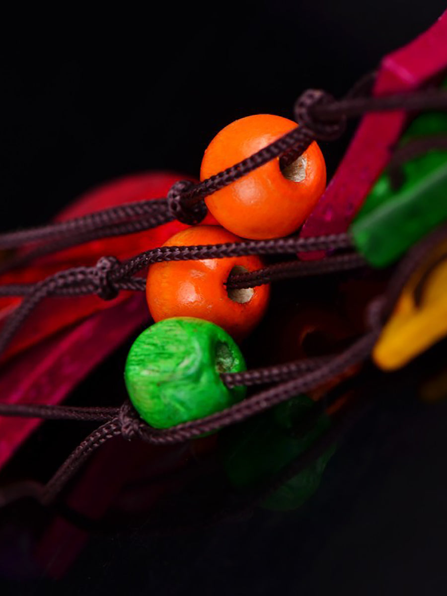 Bohemia Wooden Bead Weave Multilayer Necklace