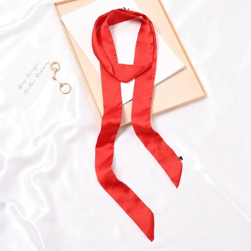 Women's Fashion Solid Color Satin Silk Scarves