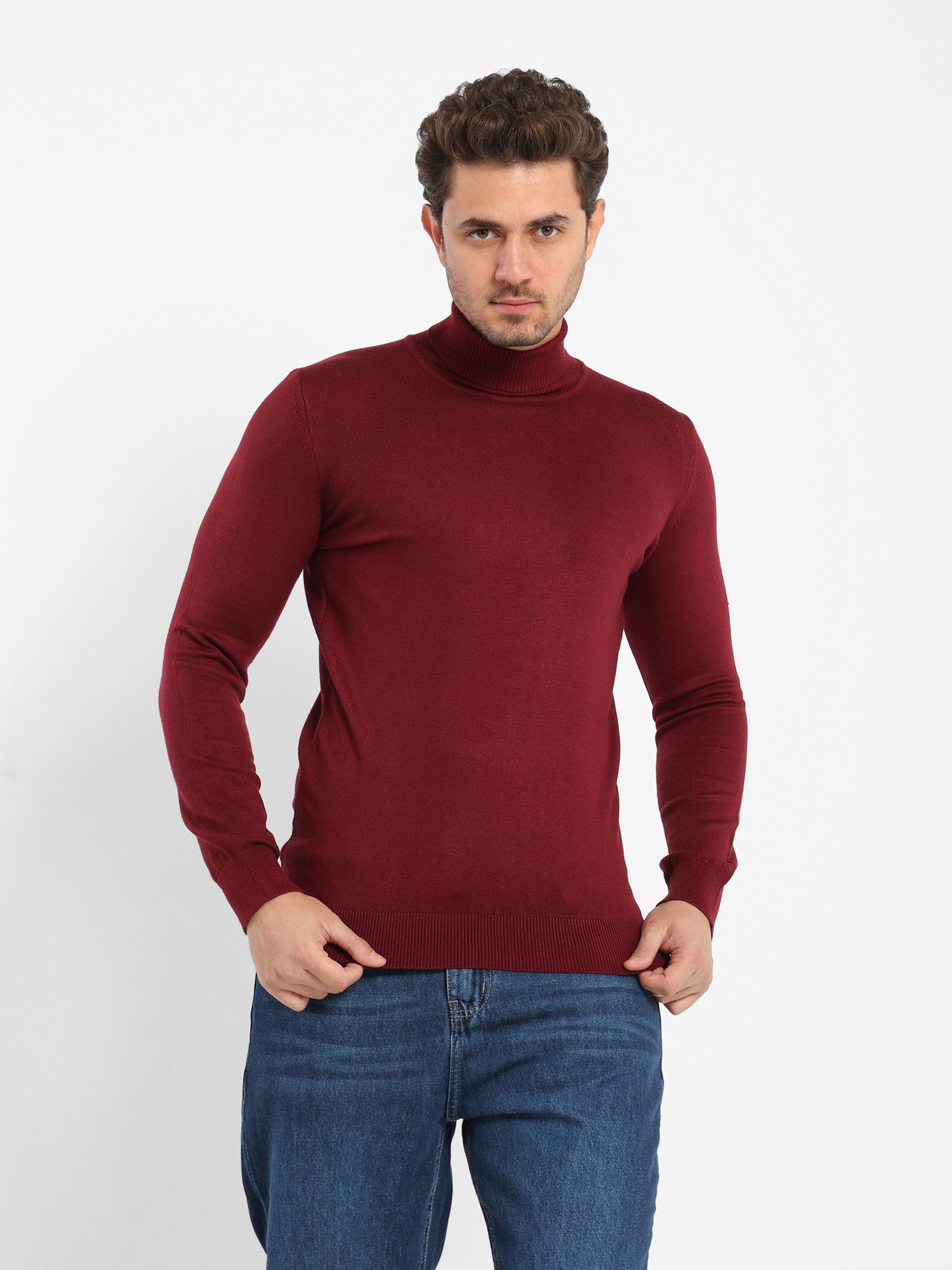 Basic Turtle Neck Solid Pullover