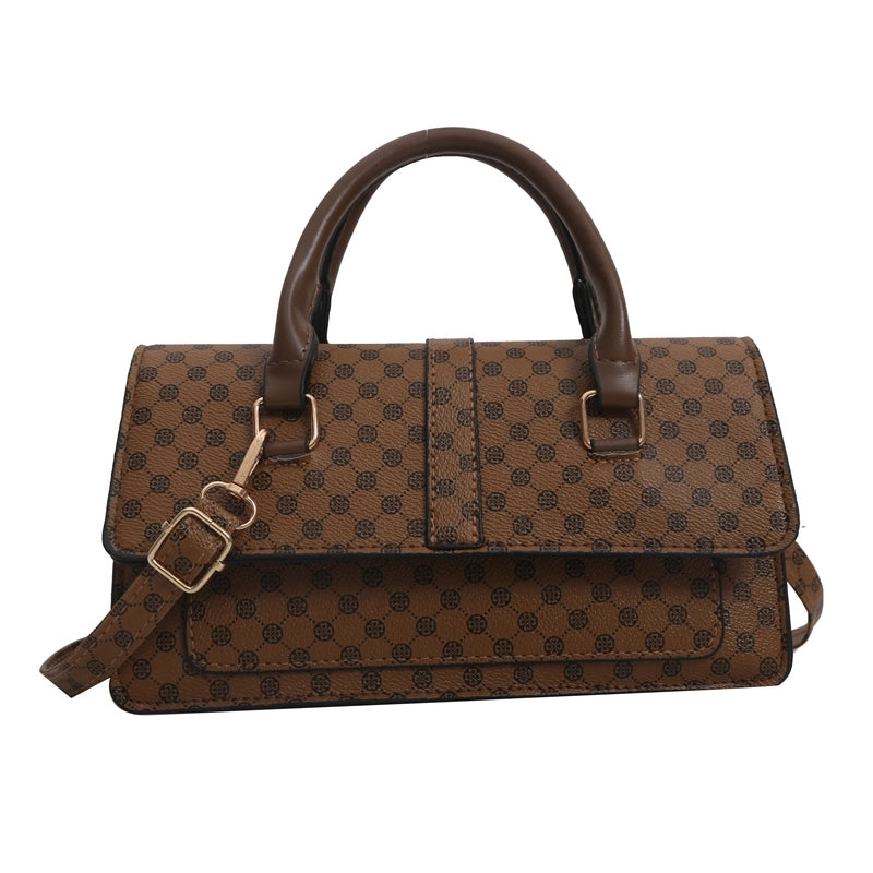 Women's Pu Leather Plaid Vintage Style Classic Style Square Flip Cover Shoulder Bag Handbag Crossbody Bag