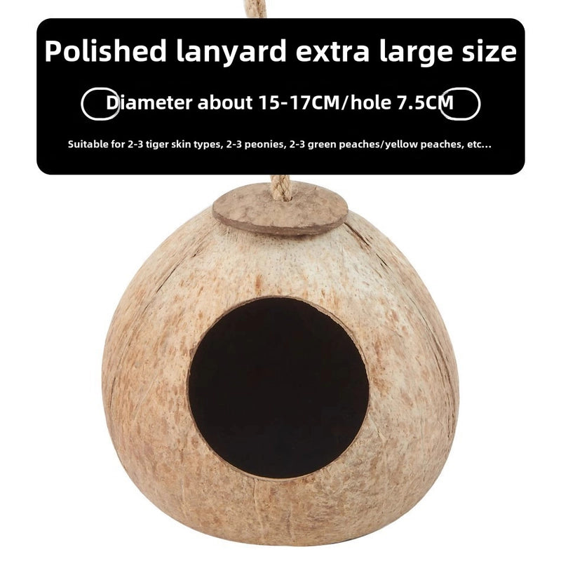 Bird's Nest Parrot Coconut Shell Nest Bed Large Size Bird's Nest Tiger Skin Peony Xuan Feng Pearl Bird Cage Special Warm Straw Woven Toy