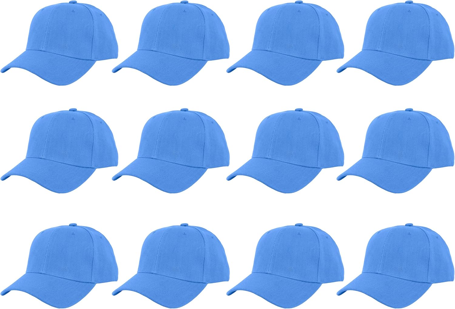 Gelante Plain Blank Baseball Caps Adjustable Back Strap Wholesale LOT 12 PC'S