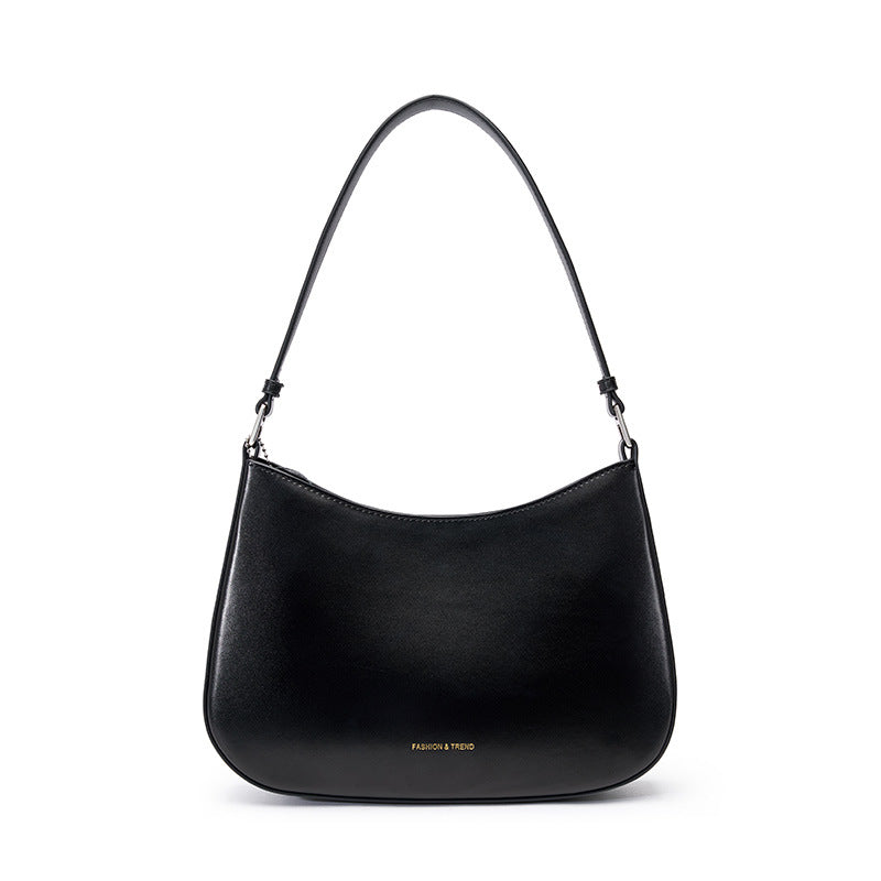 Faux Leather Baguette Shoulder Tote Bag