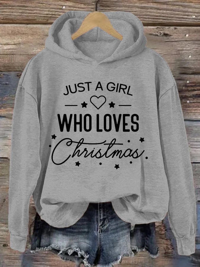 Women's Just A Girl Who Loves Christmas Hoodie