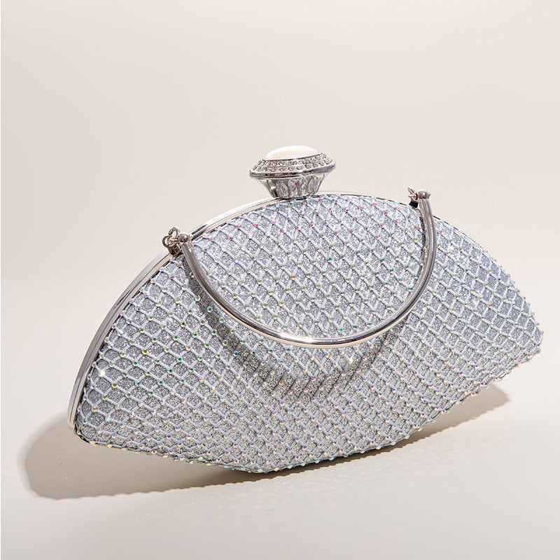 Shiny Rhinestone PVC Evening Clutch Bag