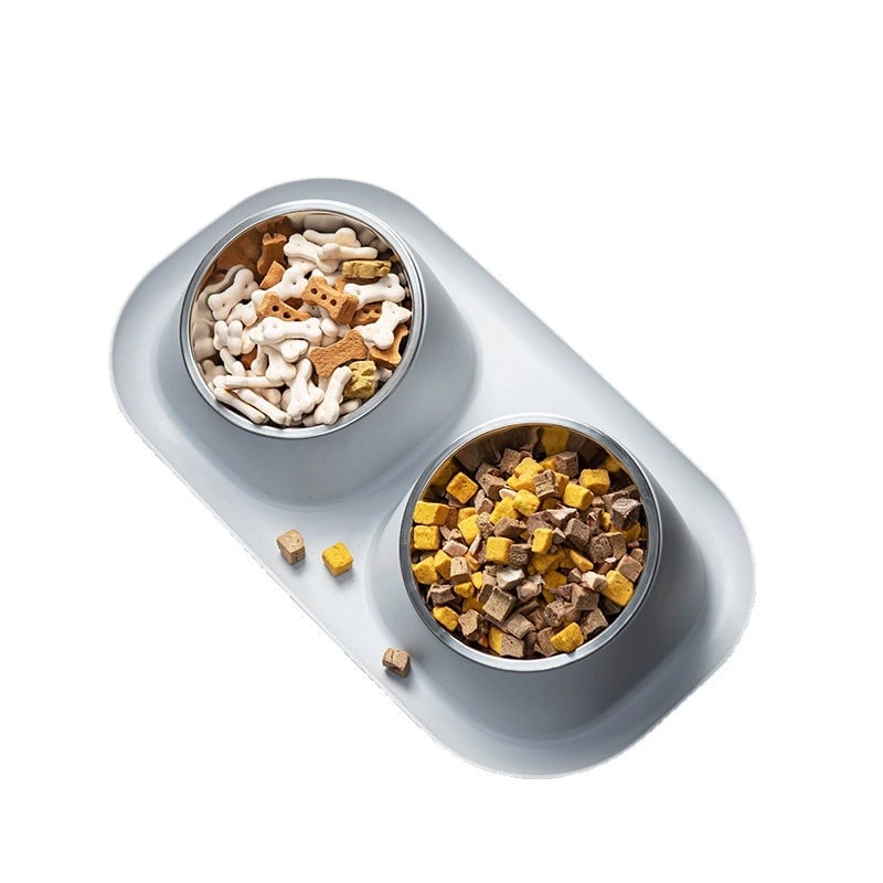Minimalist Classic Style PP Stainless Steel Solid Color Pet Tableware