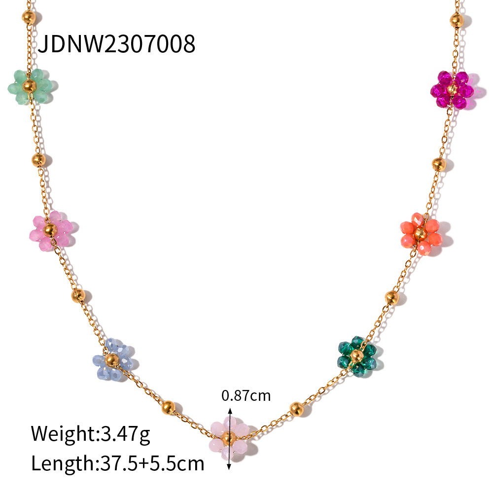 Jie Ding Titanium Steel Necklace Accessories Bohemian Clavicle Chain Holiday Stainless Steel Necklace