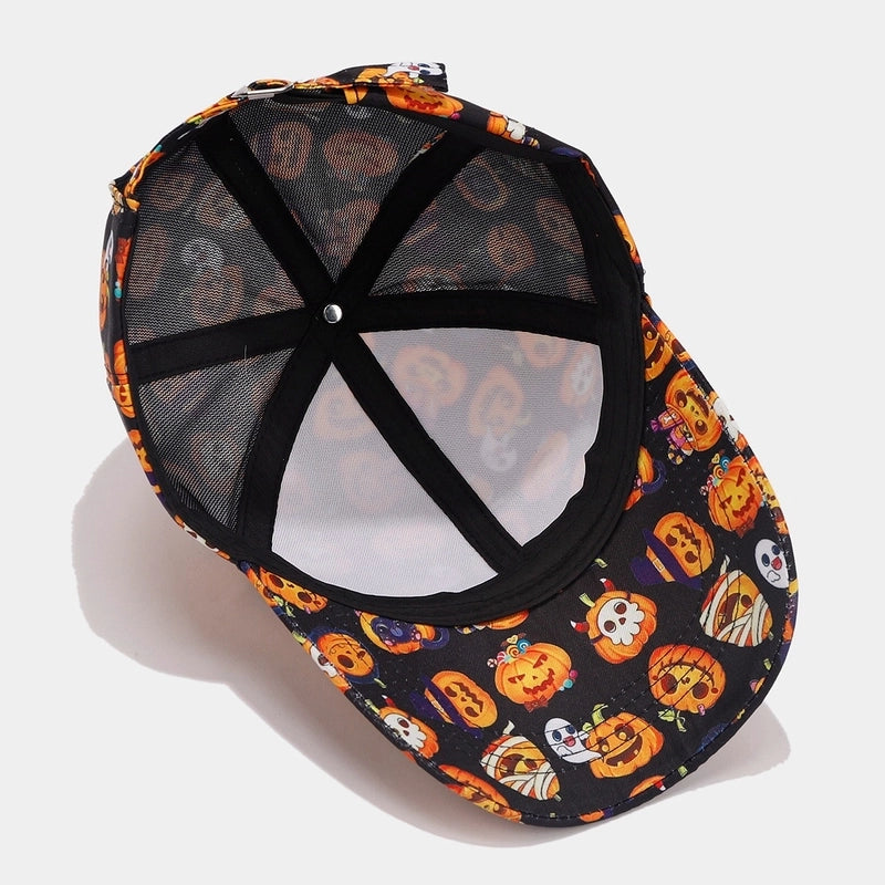Women's Minimalist Classic Style Color Block Printing Curved Eaves Baseball Cap