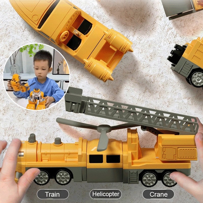 🎁Children's Day 49% OFF🔥Magnetic Transform Engineering Car Assembled Toys