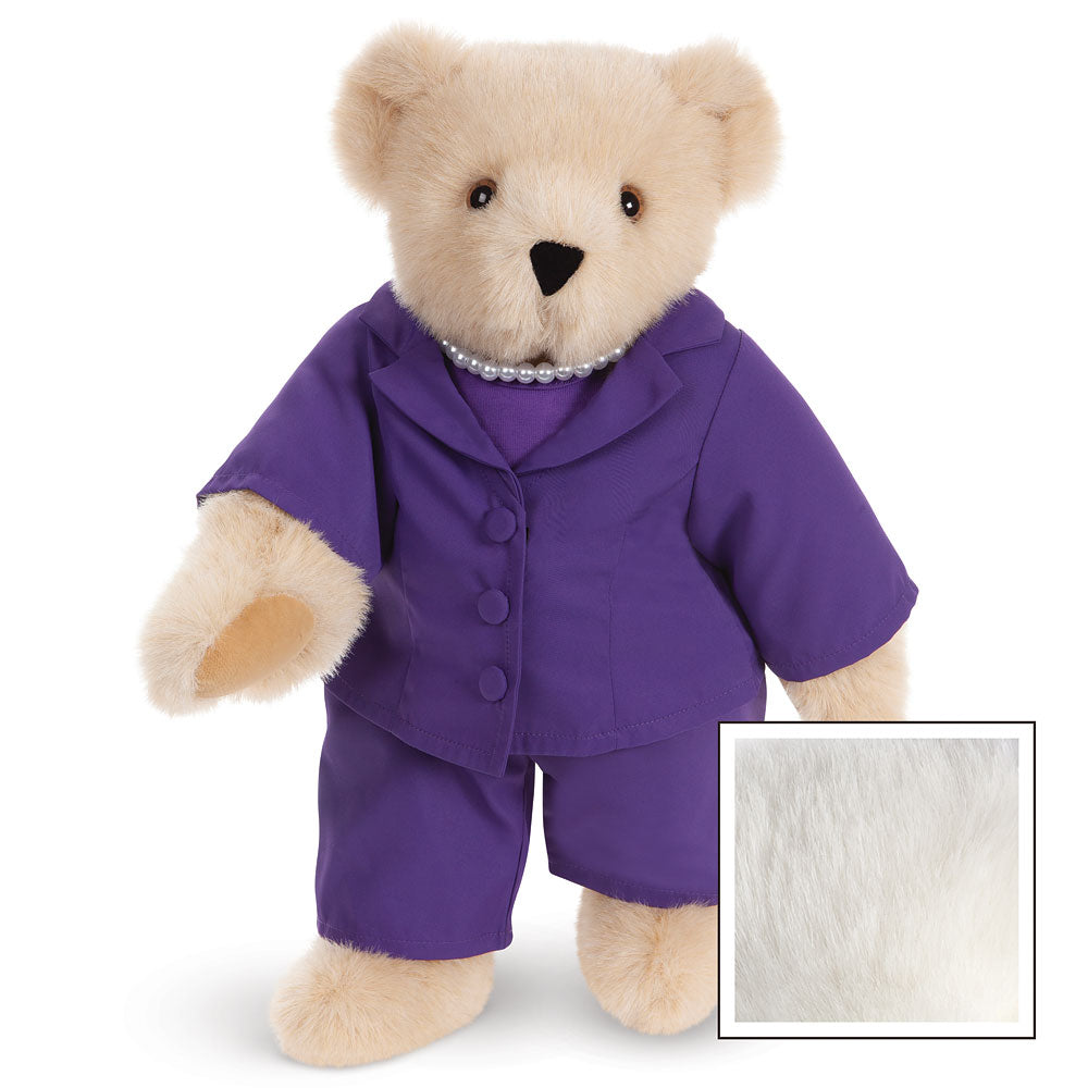 15 In. Business Bear, Purple Suit