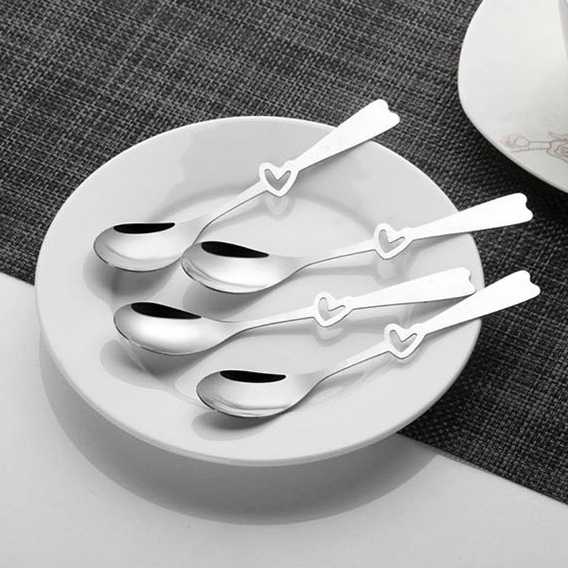 Casual Solid Color Stainless Steel Spoon 1 Piece
