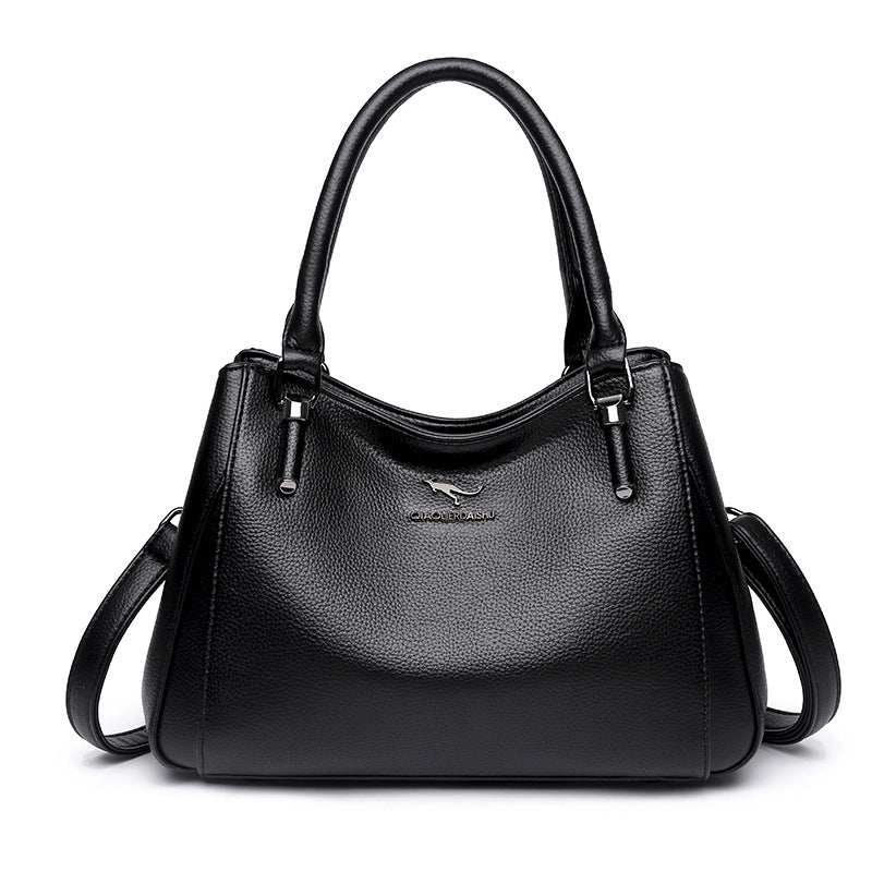 Women's Medium Pu Leather Solid Color Elegant Vintage Style Square Zipper Crossbody Bag