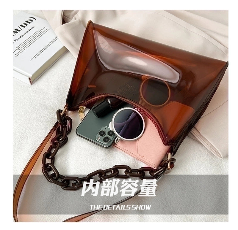 Women's Medium All Seasons Pvc Basic Underarm Bag
