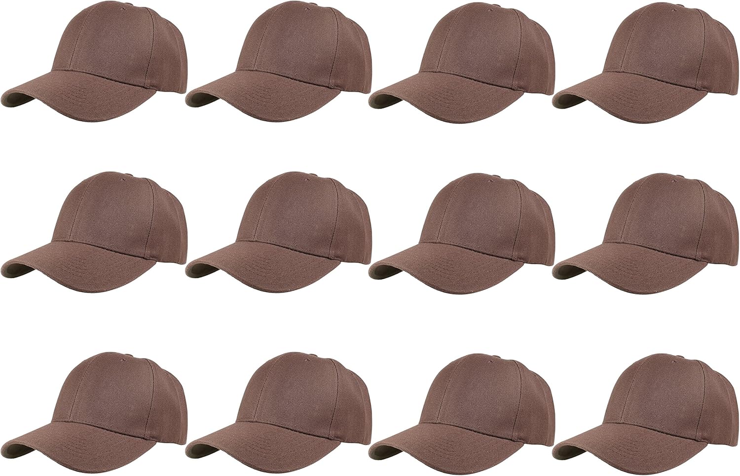 Gelante Plain Blank Baseball Caps Adjustable Back Strap Wholesale LOT 12 PC'S