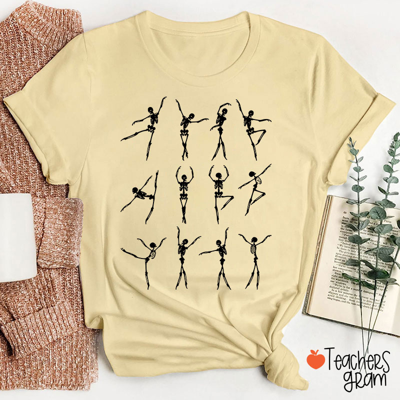 Elegant Skeleton Dance Teacher T-Shirt